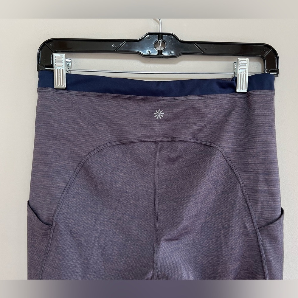 Athleta Ultimate Stash Pocket 7/8 Tight Leggings in Heather Grey/Navy, size M - Picture 5 of 11